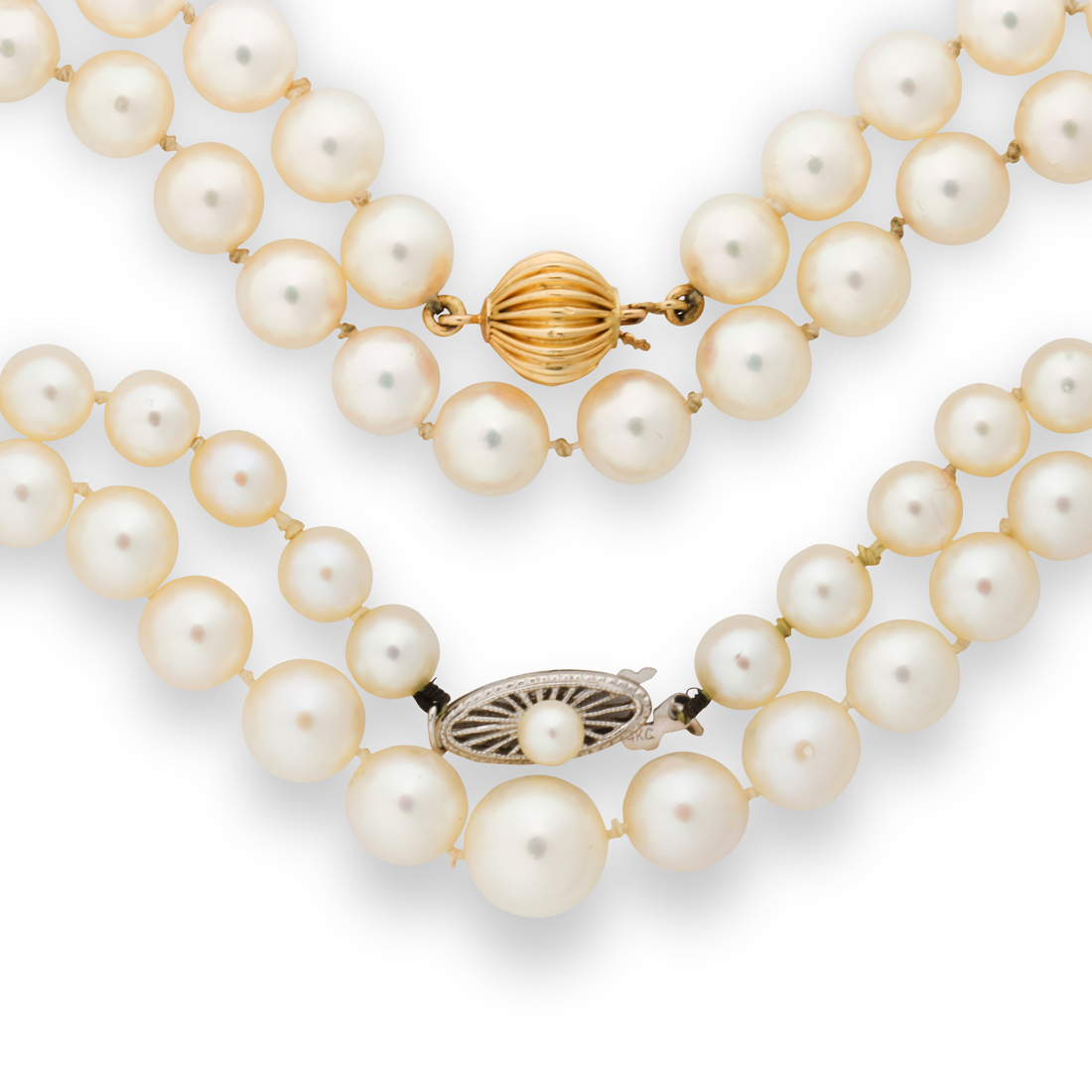 A GROUP OF CULTURED PEARL AND