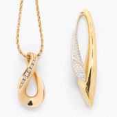 A GROUP OF DIAMOND AND GOLD PE