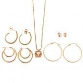 A GROUP OF DIAMOND, GEMSTONE &