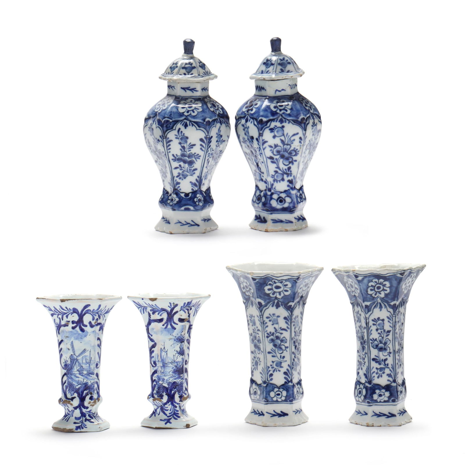 A GROUP OF DUTCH DELFT DIMINUTIVE