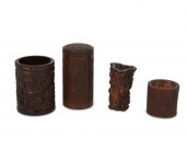 A GROUP OF EAST ASIAN CARVED W