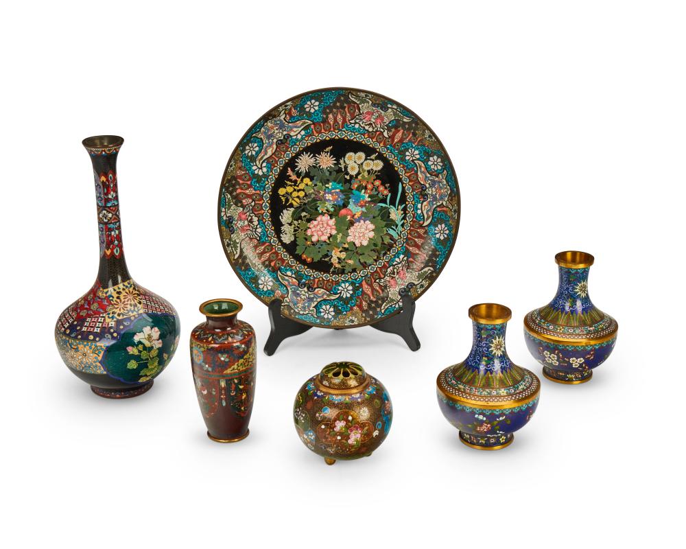 A GROUP OF EAST ASIAN CLOISONNé