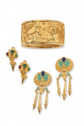 A GROUP OF EGYPTIAN REVIVAL ST