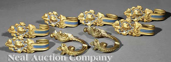 A Group of Eight Antique Curtain