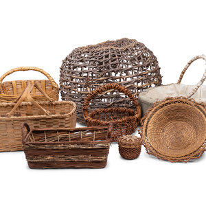A Group of Eight Baskets Length
