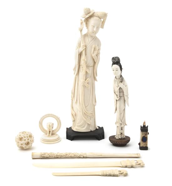 *A Group of Eight Chinese Ivory