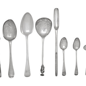 A Group of Eight English Silver