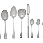 A Group of Eight English Silve