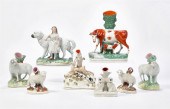 A GROUP OF EIGHT STAFFORDSHIRE