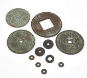 A GROUP OF ELEVEN ASIAN BRONZE
