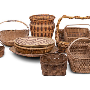 A Group of Eleven Baskets Length of