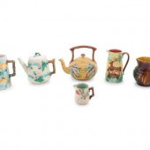 A Group of Eleven Majolica Pit