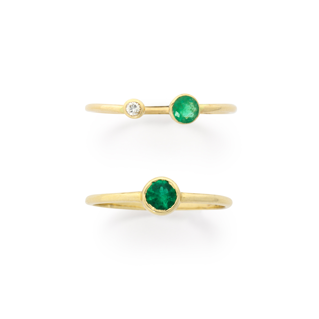 A GROUP OF EMERALD, DIAMOND AND