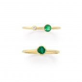 A GROUP OF EMERALD, DIAMOND AN