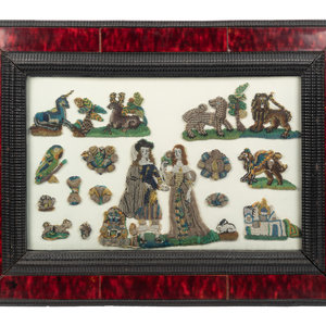 A Group of English Beadworks in a