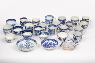 A group of English blue and white