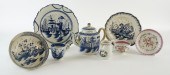 A GROUP OF ENGLISH BLUE AND WH