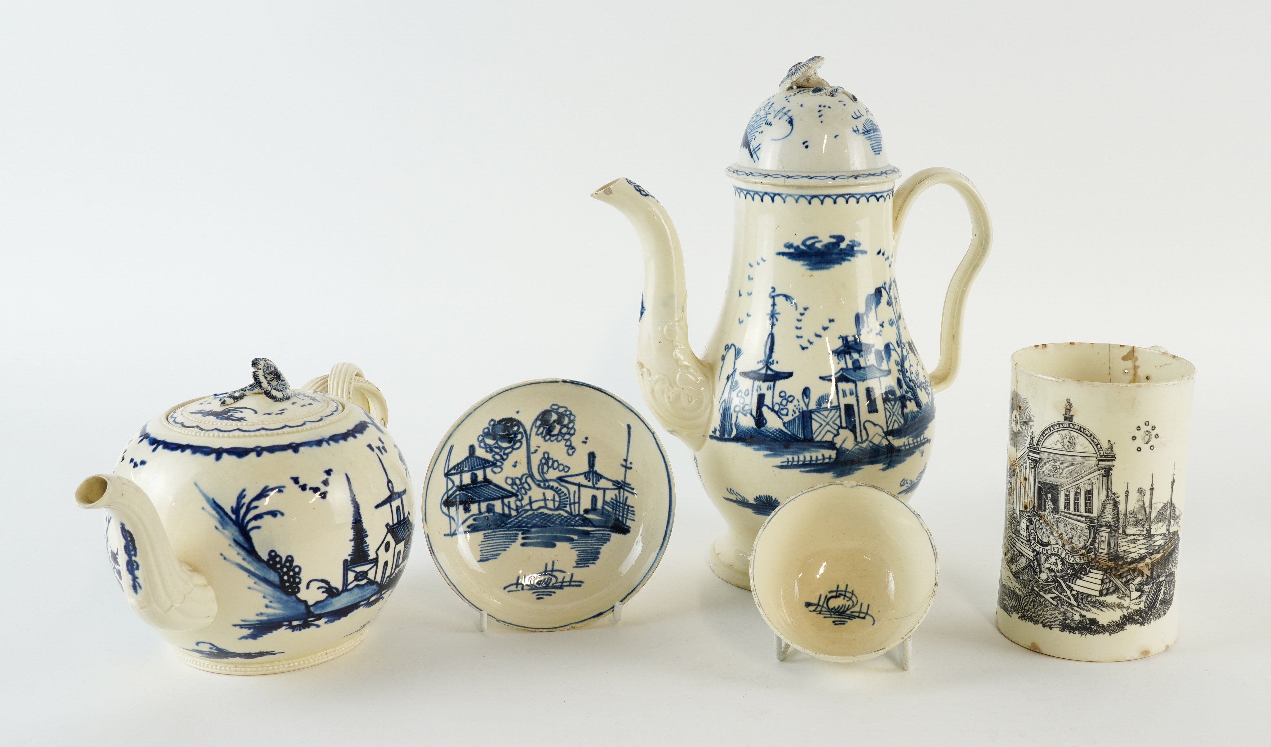 A GROUP OF ENGLISH BLUE AND WHITE