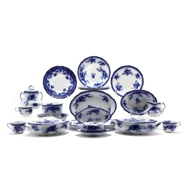 A GROUP OF ENGLISH FLOW BLUE