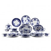 A GROUP OF ENGLISH FLOW BLUE T