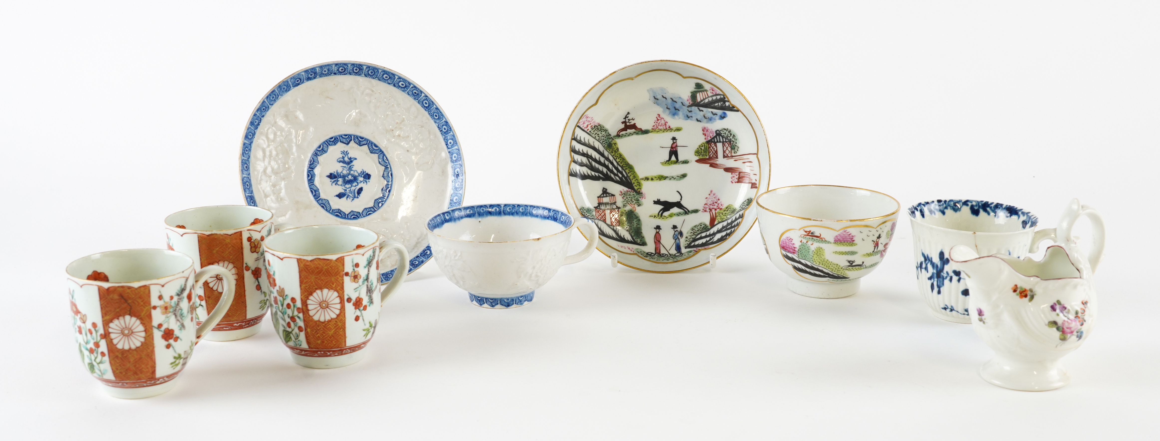 A GROUP OF ENGLISH PORCELAIN 18th