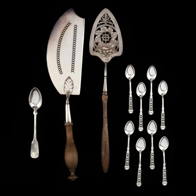 A GROUP OF EUROPEAN SILVER FLATWARE