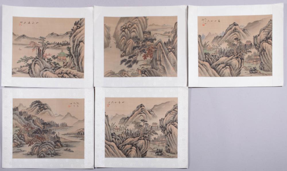 , A GROUP OF FIVE LANDSCAPE
