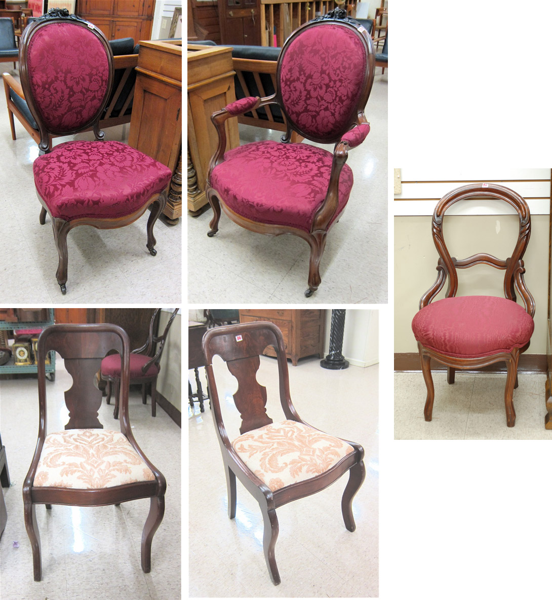 A GROUP OF FIVE AMERICAN ANTIQUE