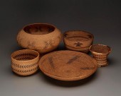 A GROUP OF FIVE BASKETSA group