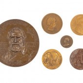 A Group of Five Bronze Medalli