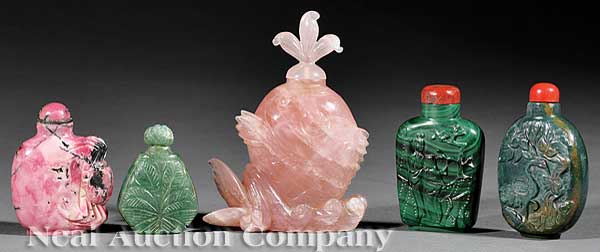 A Group of Five Chinese Carved