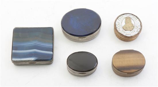 A Group of Five Continental Snuff