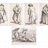 A Group of Five Engravings Aft