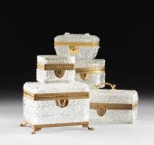 A GROUP OF FIVE FRENCH GILT ME