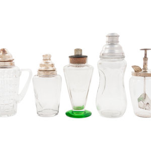 A Group of Five Glass Cocktail