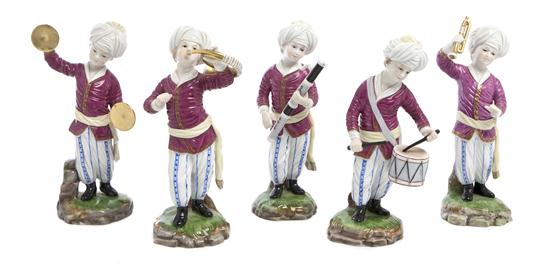 *A Group of Five Hochst Porcelain