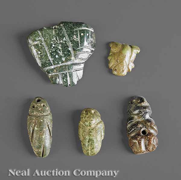 A Group of Five Mezcala Carved