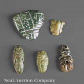 A Group of Five Mezcala Carved