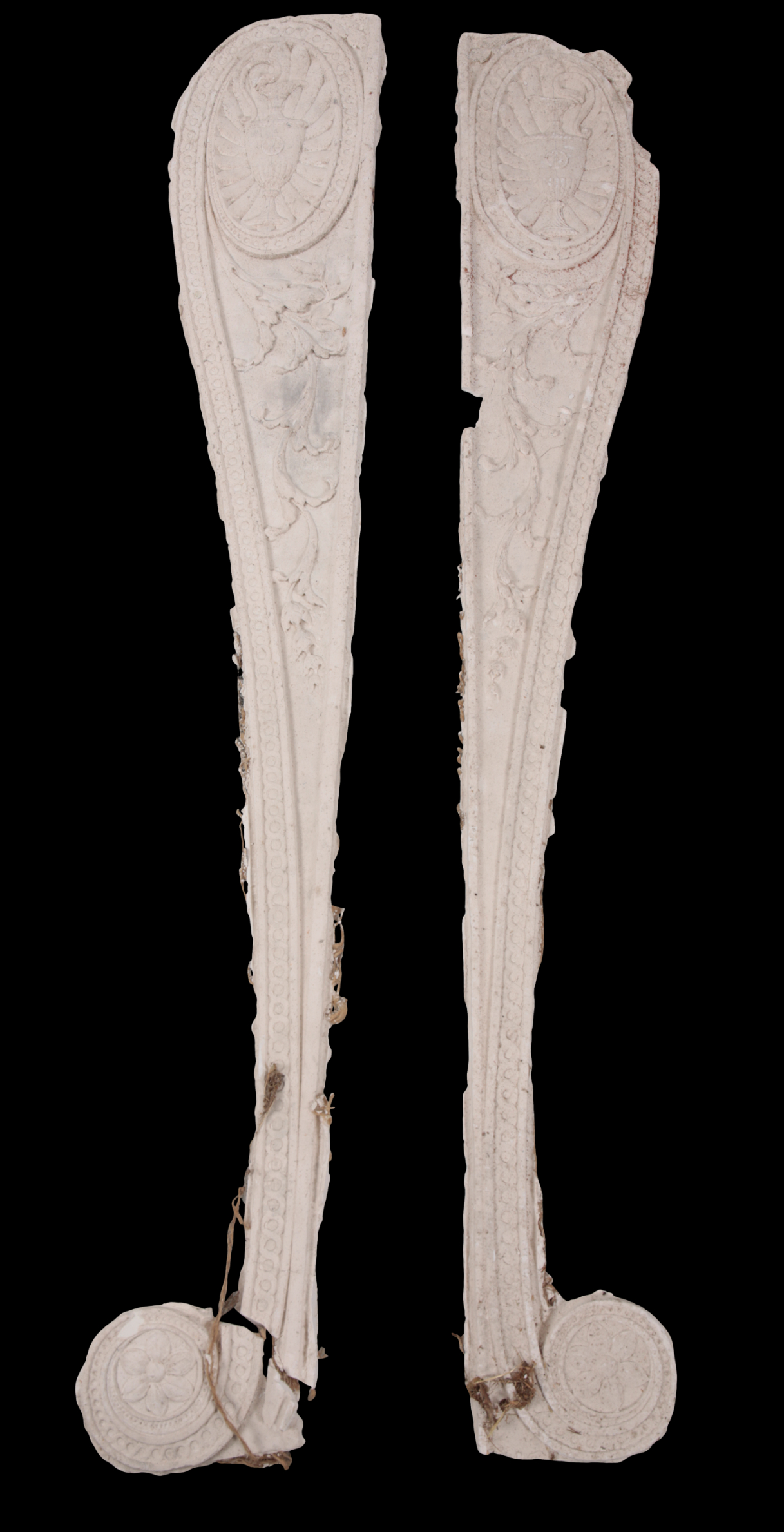 A GROUP OF FIVE PLASTER