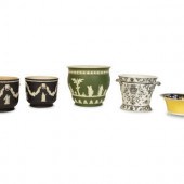 A Group of Five Porcelain Jard