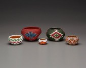 A GROUP OF FIVE SMALL WASHOE B