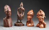A Group of Four African Carved