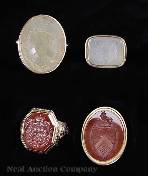 A Group of Four Antique 14 kt. Gold