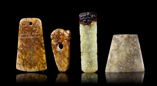 A Group of Four Archaistic Jade