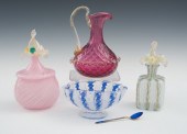A Group of Four Art Glass Arti