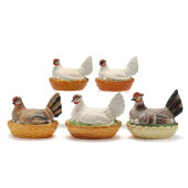 A GROUP OF FOUR BISQUE PORCELA