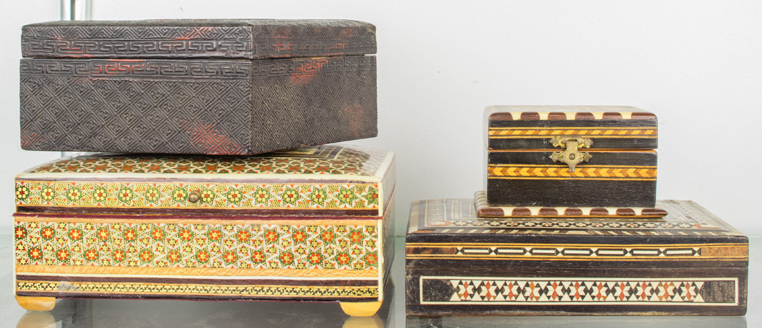 A GROUP OF FOUR BOXES INCLUDING (3)