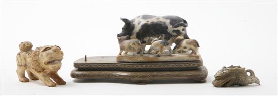 A Group of Four Carved Ivory
