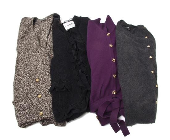 A Group of Four Chanel Sweaters