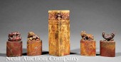 A Group of Four Chinese Carved